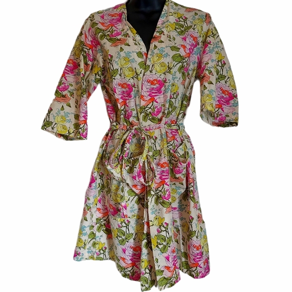 Floral Wrap Dress/Robe - Picture 2 of 7